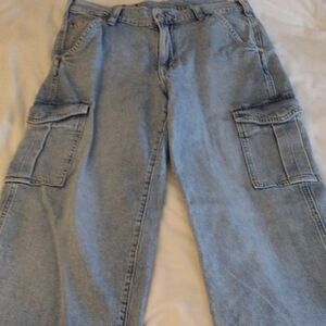 GAP Women's 90s Loose Midrise Cargo Jeans